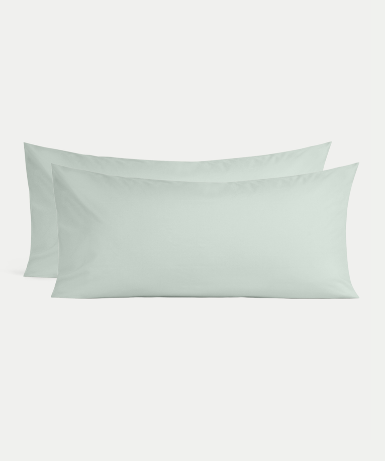Set van 2 Kussenslopen Egyptisch katoen 400TC Percal | Pastel Green