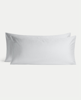 Set of 2 Pillowcases Egyptian Cotton Sateen 400TC | Silver Grey Set of 2 Pillowcases Egyptian Cotton Sateen 400TC | Silver Grey
