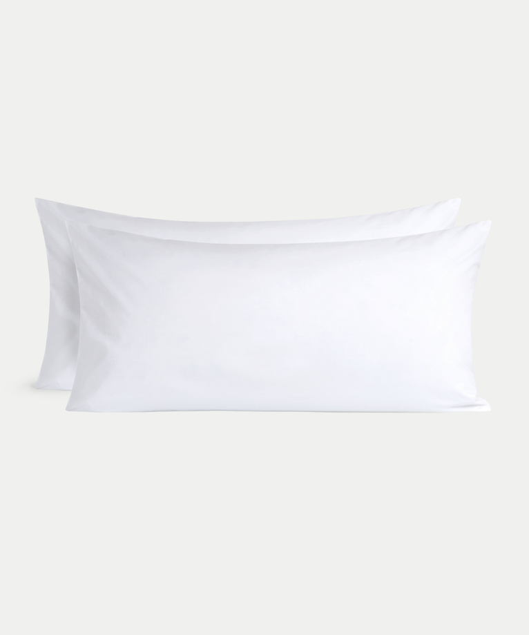 Set of 2 Pillowcases Egyptian Cotton Percale 400TC | White