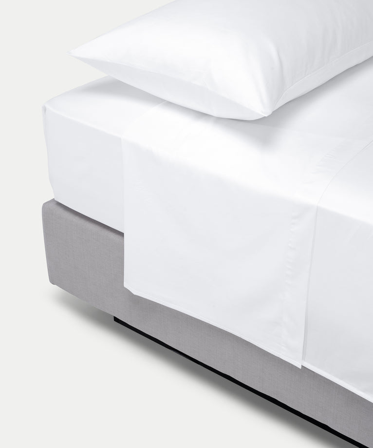 Egyptian Cotton Flat Sheet Sateen 400TC | White