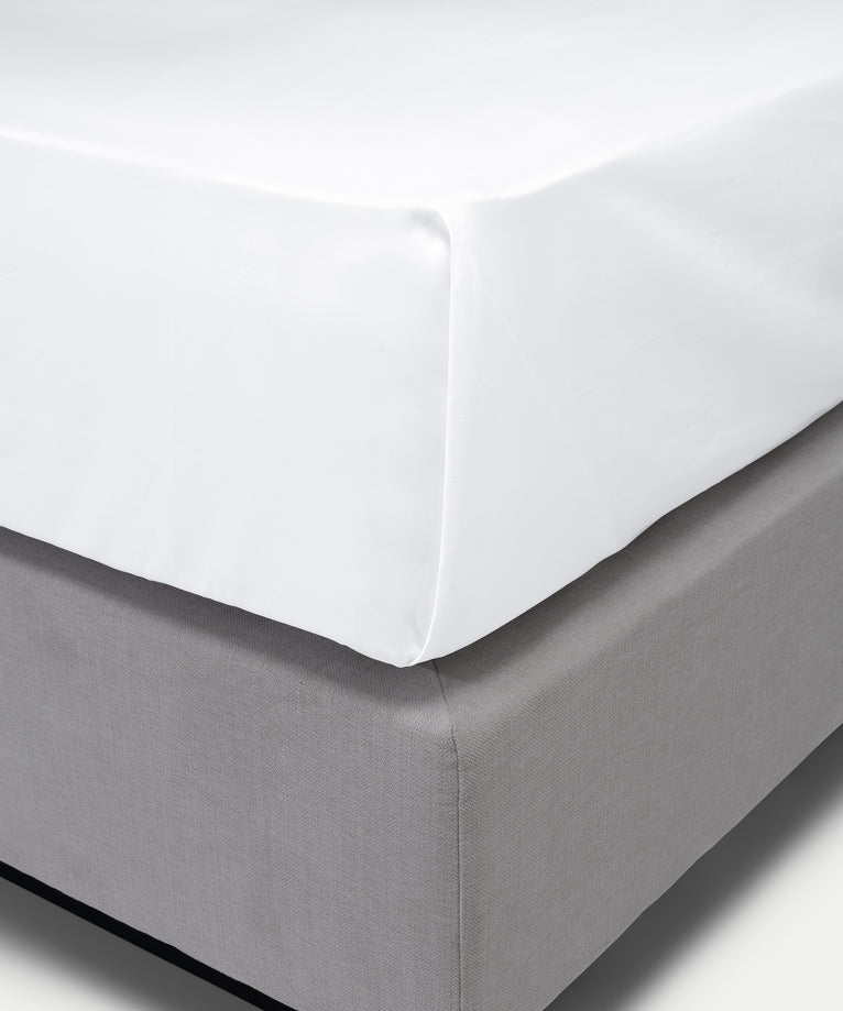 Egyptian Cotton Flat Sheet Sateen 400TC | White