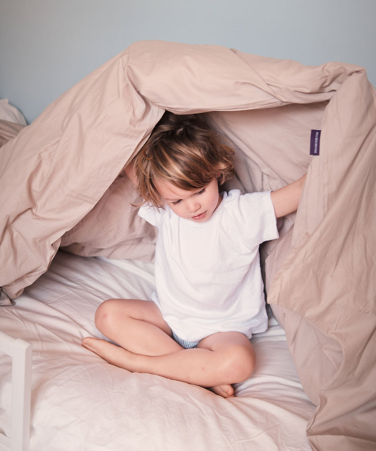 Kids Fitted Sheet Egyptian Cotton Percale 400TC Latte - Petit Hôtel