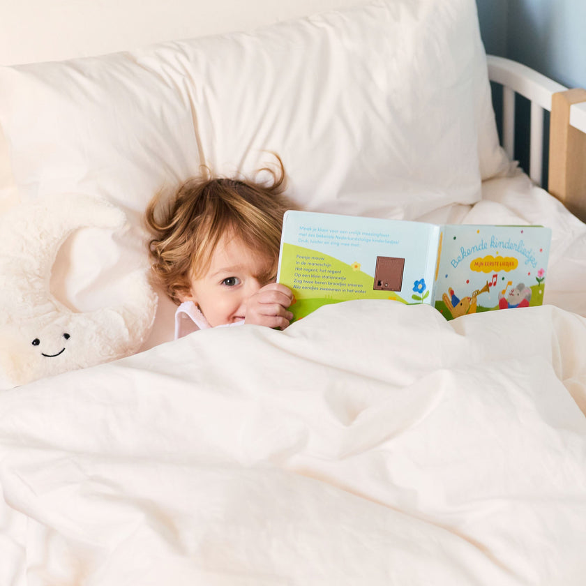 Kids Duvet Cover Egyptian Cotton Percale 400TC Chalk White - Petit Hôtel