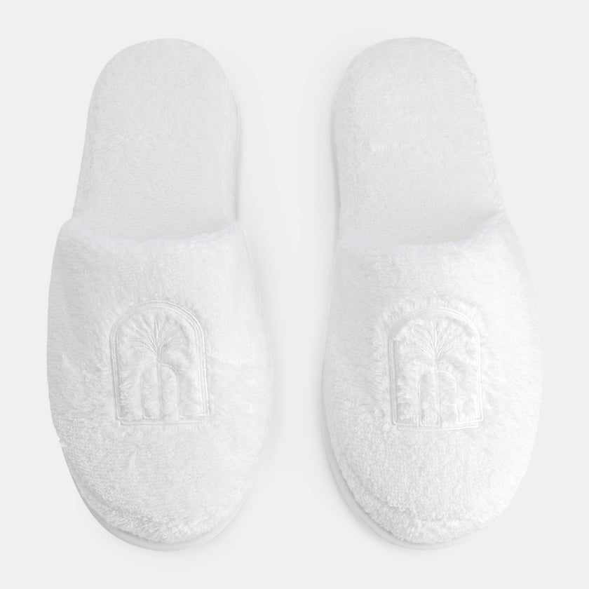Bathrobe and slippers gift set | White