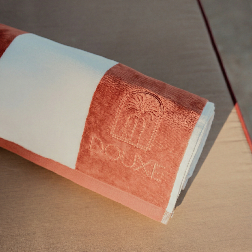 DOUXE Hotel Beach Towel Faded Coral 100x180 cm