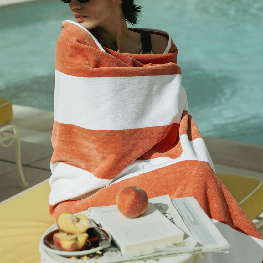 DOUXE Hotel Beach Towel Faded Coral 100x180 cm
