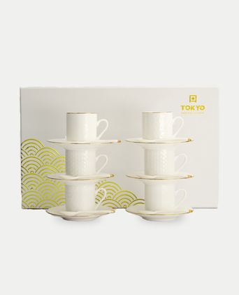 Tokyo Design Studio – Nippon White Gold Rim Espresso Set (18-piece) Tokyo Design Studio – Nippon White Gold Rim Espresso Set (18-piece)