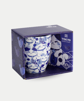 Tokyo Design Studio – Kawaii Blue Maneko Mug (with Gift Box) Tokyo Design Studio – Kawaii Blue Maneko Mug (with Gift Box)