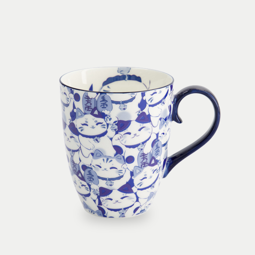 Tokyo Design Studio – Kawaii Blue Maneko Mug (with Gift Box)