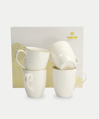 Tokyo Design Studio – Nippon White Gold Rim Mug Set (4-piece) Tokyo Design Studio – Nippon White Gold Rim Mug Set (4-piece)