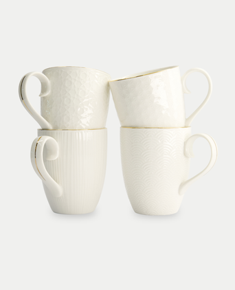 Tokyo Design Studio – Nippon White Gold Rim Mug Set (4-piece) Tokyo Design Studio – Nippon White Gold Rim Mug Set (4-piece)