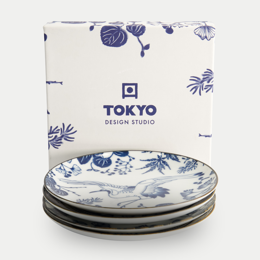 Tokyo Design Studio – Flora Japonica Plate Set (4-piece)