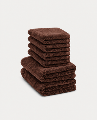 Guest towel zero-twist cotton 30x30 cm (4 pcs) + 40x60 cm (2 pcs) | Chestnut Guest towel zero-twist cotton 30x30 cm (4 pcs) + 40x60 cm (2 pcs) | Chestnut