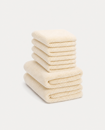 Guest towel zero-twist cotton 30x30 cm (4 pcs) + 40x60 cm (2 pcs) | Cream Guest towel zero-twist cotton 30x30 cm (4 pcs) + 40x60 cm (2 pcs) | Cream