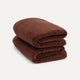 Guest towel zero-twist cotton 40x60 cm (2 pcs) | Chestnut