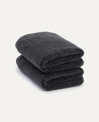 Guest towel zero-twist cotton 40x60 cm (2 pcs) | Anthracite Guest towel zero-twist cotton 40x60 cm (2 pcs) | Anthracite