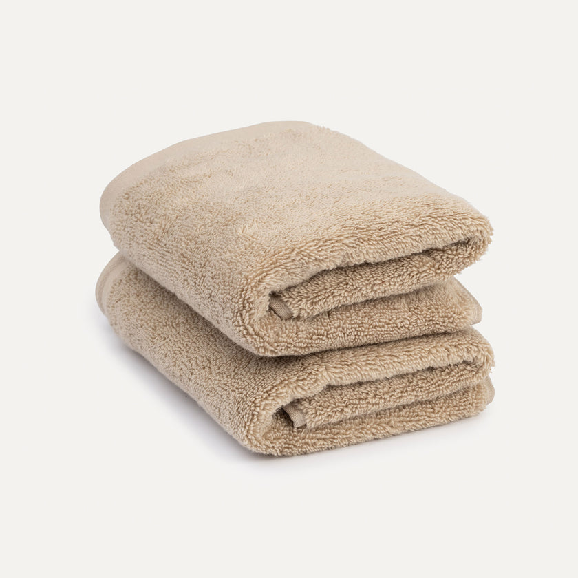 Guest towel zero-twist cotton 40x60 cm (2 pcs) | Latte
