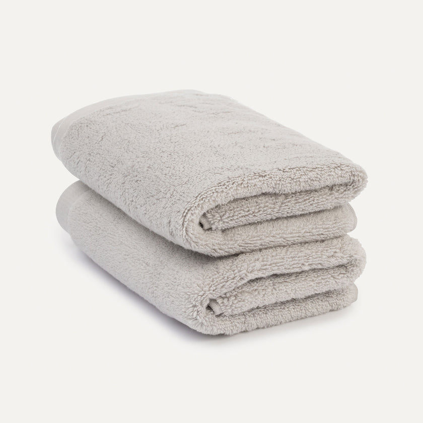 Guest towel zero-twist cotton 40x60 cm (2 pcs) | Silver Grey