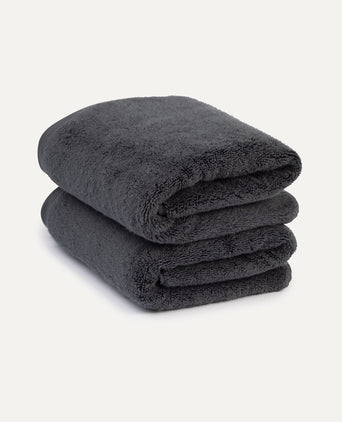 Towel zero-twist cotton 50x100 cm (2 pcs) | Anthracite Towel zero-twist cotton 50x100 cm (2 pcs) | Anthracite