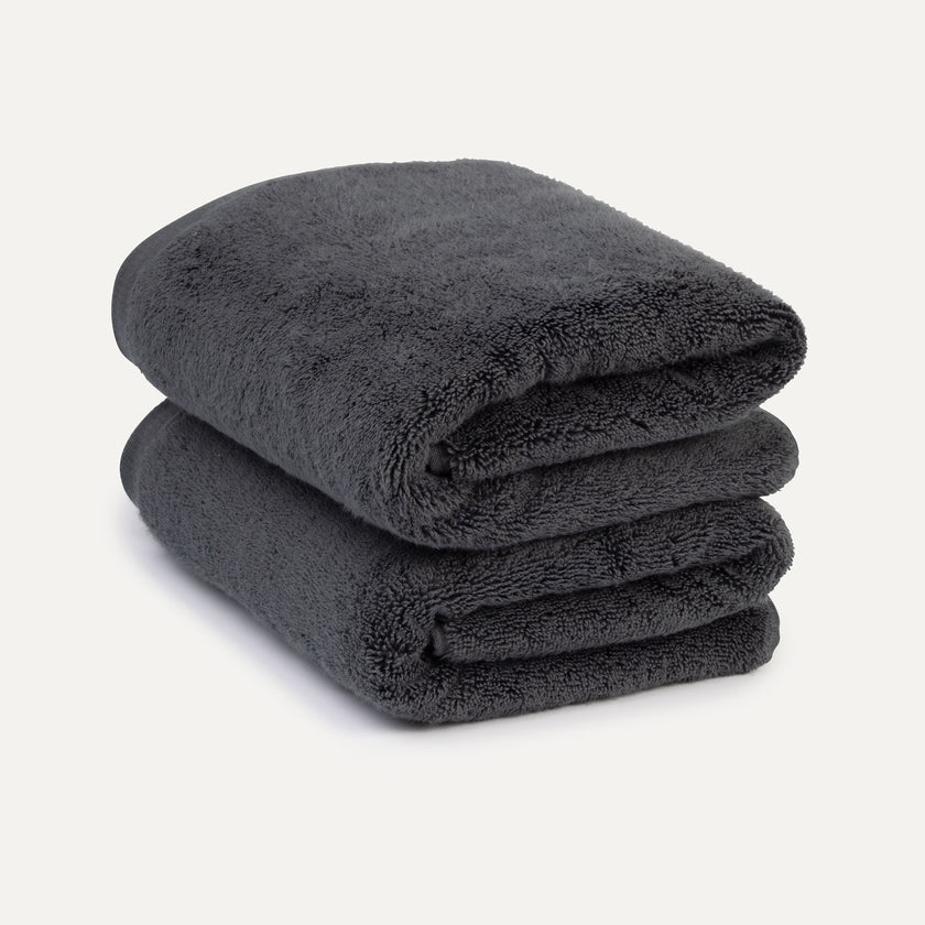 Towel zero-twist cotton 50x100 cm (2 pcs) | Anthracite