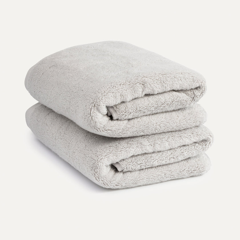 Towel zero-twist cotton 50x100 cm (2 pcs) | Silver Grey