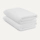 2x Zero-Twist Cotton Towels 70x140 cm | White