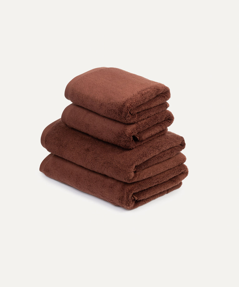 Towel set Essential (4 pcs) | Chestnut