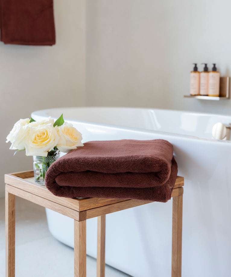 Towel zero-twist cotton 100x150 cm | Chestnut