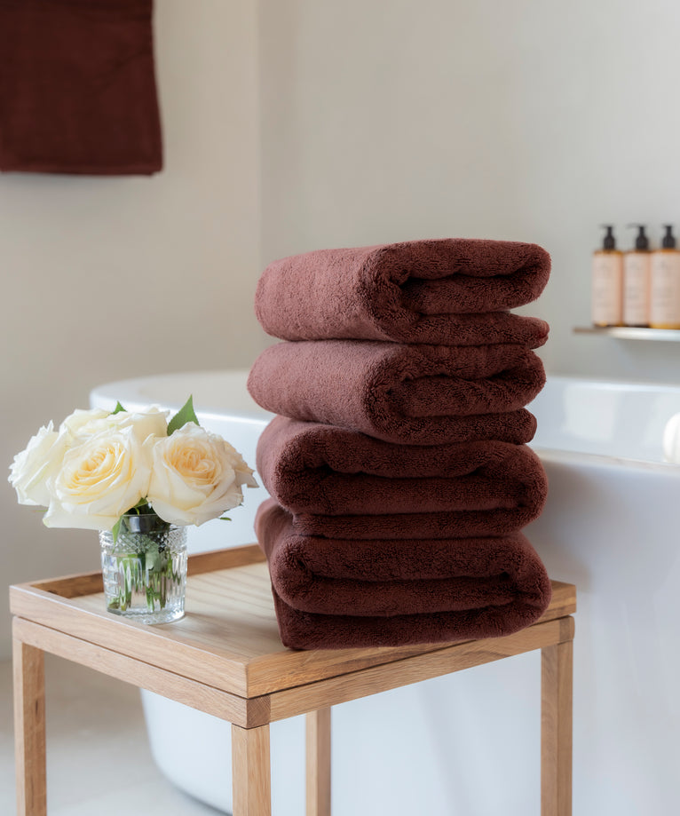 Towel set Essential (4 pcs) | Chestnut