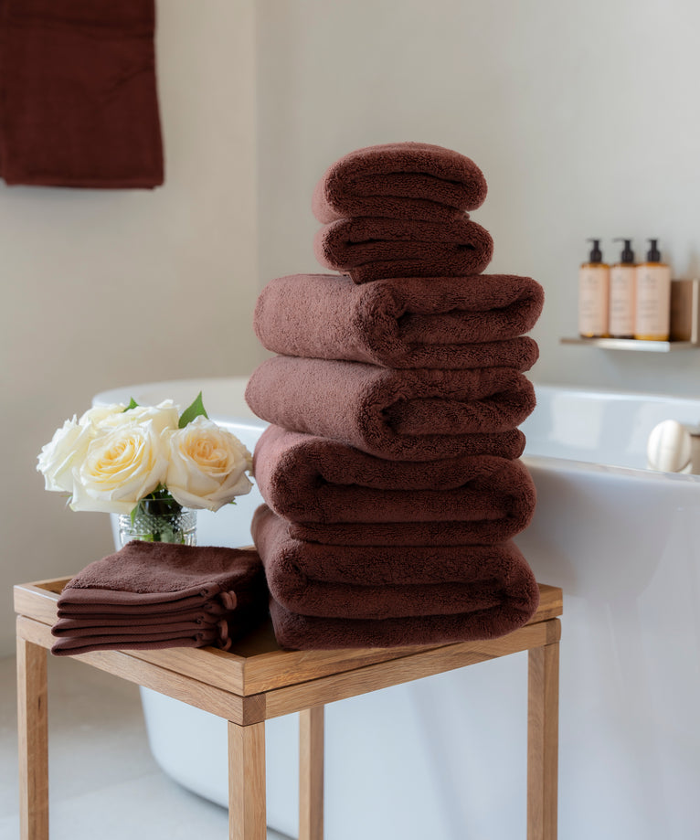 Towel set Spa Complete (10 pcs) | Chestnut