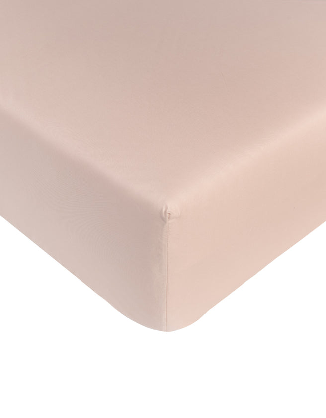 Fitted Sheet Egyptian Cotton Percale 400TC | Blush Pink