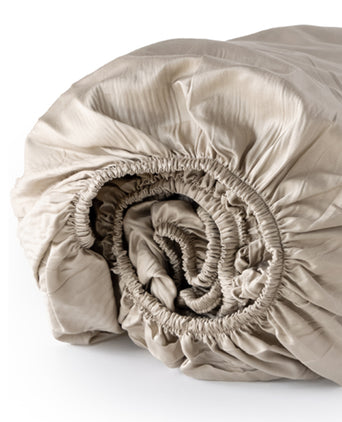 Fitted Sheet Egyptian Cotton Sateen 400TC | Champagne Fitted Sheet Egyptian Cotton Sateen 400TC | Champagne