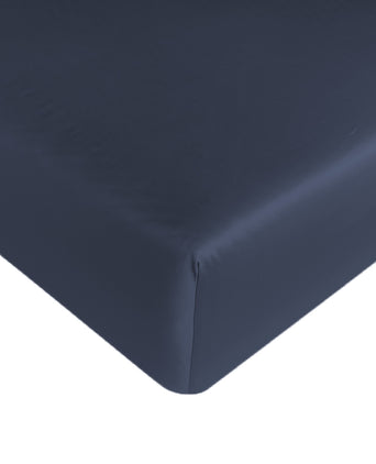 Fitted Sheet Egyptian Cotton Sateen 400TC | Harbour blue Fitted Sheet Egyptian Cotton Sateen 400TC | Harbour blue