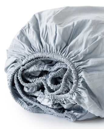 Fitted Sheet Egyptian Cotton Sateen 400TC | Misty Blue Fitted Sheet Egyptian Cotton Sateen 400TC | Misty Blue