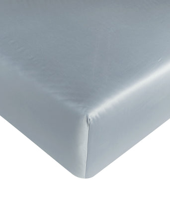 Fitted Sheet Egyptian Cotton Sateen 400TC | Misty Blue Fitted Sheet Egyptian Cotton Sateen 400TC | Misty Blue