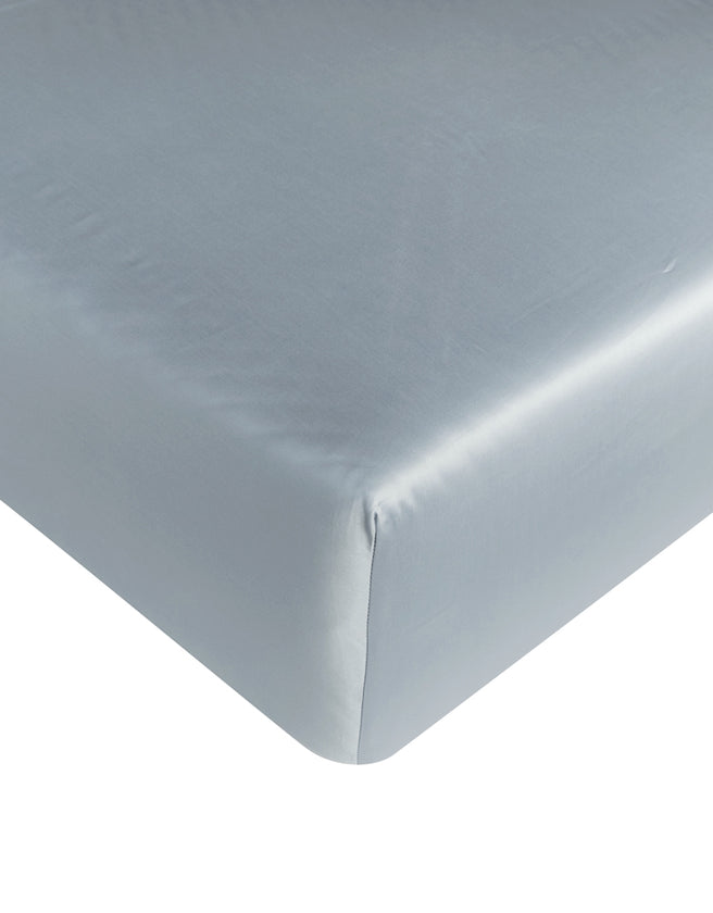 Hoeslaken Egyptisch Katoen Satijn 400TC | Misty Blue | Outlet