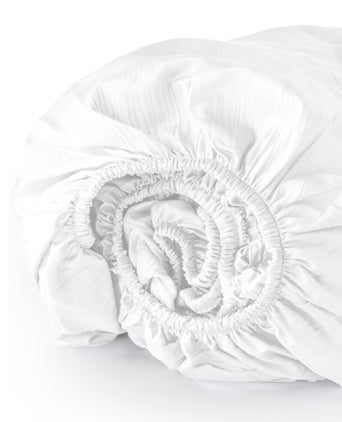 Egyptian Cotton Fitted Sheet Sateen 400TC | White Egyptian Cotton Fitted Sheet Sateen 400TC | White