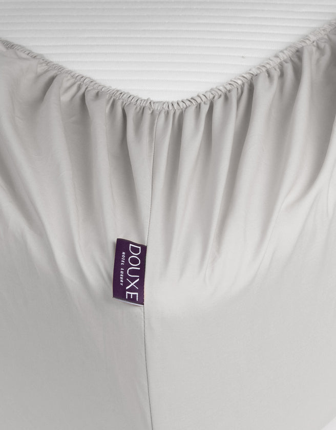 Fitted Sheet Egyptian Cotton Percale 400TC | Silver Grey