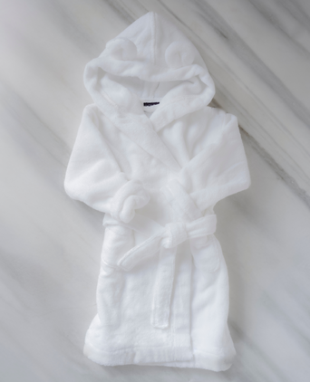 Bathrobe Kids zero-twist cotton | White Bathrobe Kids zero-twist cotton | White