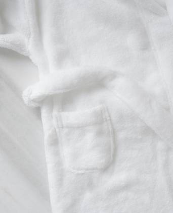 Bathrobe Kids zero-twist cotton | White Bathrobe Kids zero-twist cotton | White