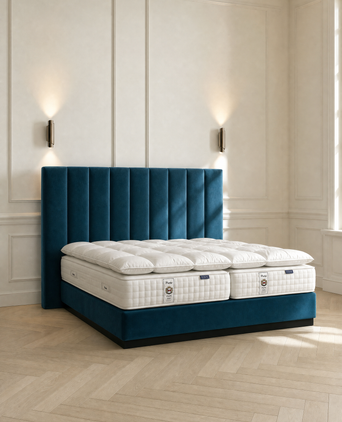 Otello Hotel Bed with Souplesse Mattresses & Prestige Featherbed | 200×200 cm | Outlet Otello Hotel Bed with Souplesse Mattresses & Prestige Featherbed | 200×200 cm | Outlet