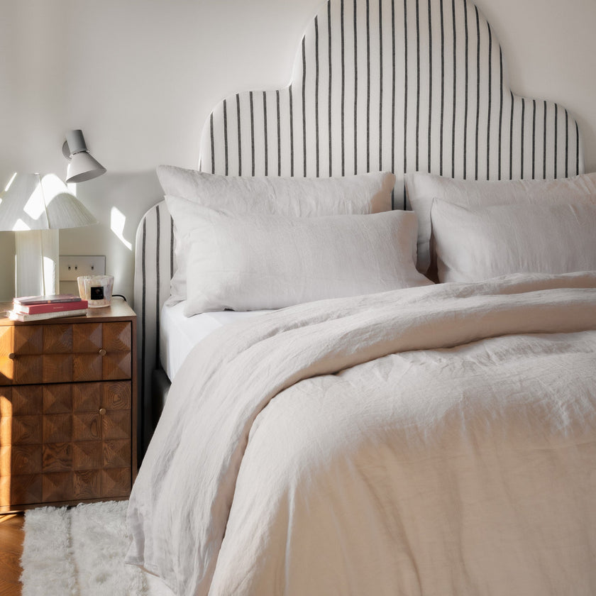 Set of 2 Pillowcases Washed Linen | Oat