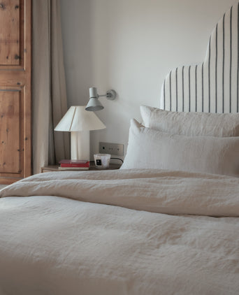 Duvet Cover Set & Fitted Sheet Washed Linen | Oat Duvet Cover Set & Fitted Sheet Washed Linen | Oat