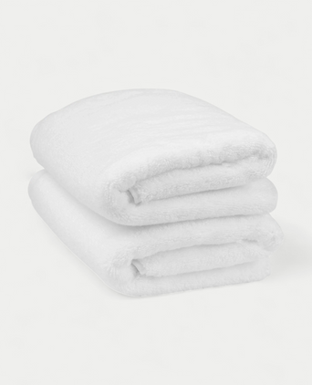 Towel zero-twist cotton 50x100 cm (2 pcs) | White {{Alt-tekst bouwer.text}}