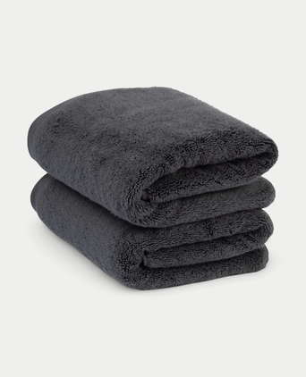 Towel zero-twist cotton 50x100 cm (2 pcs) | Anthracite Towel zero-twist cotton 50x100 cm (2 pcs) | Anthracite