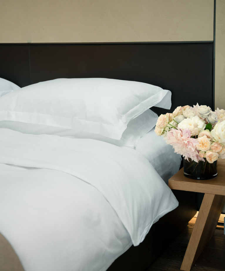 Conservatorium Pillowcase Egyptian Cotton Percale 400 TC | White