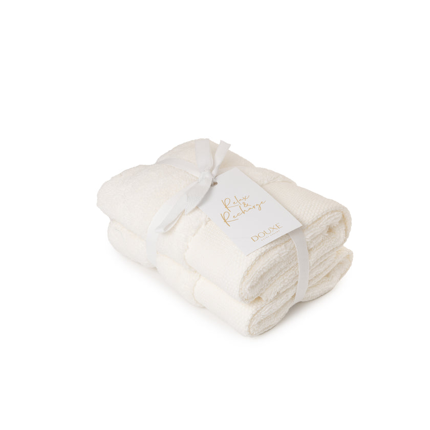 DOUXE Guest Towel - 40x60 cm - Zero Twist (2 pcs) - Cream