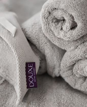 DOUXE Hotel Towel - 50x100 cm - Zero Twist (2 pcs) - Silver Grey