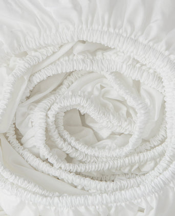 Egyptian Cotton Fitted Sheet Percale 400TC | White Egyptian Cotton Fitted Sheet Percale 400TC | White