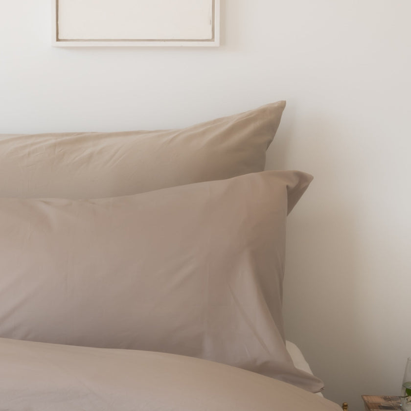 Egyptian cotton pillowcase | Douxe Percal Cotton | Latte